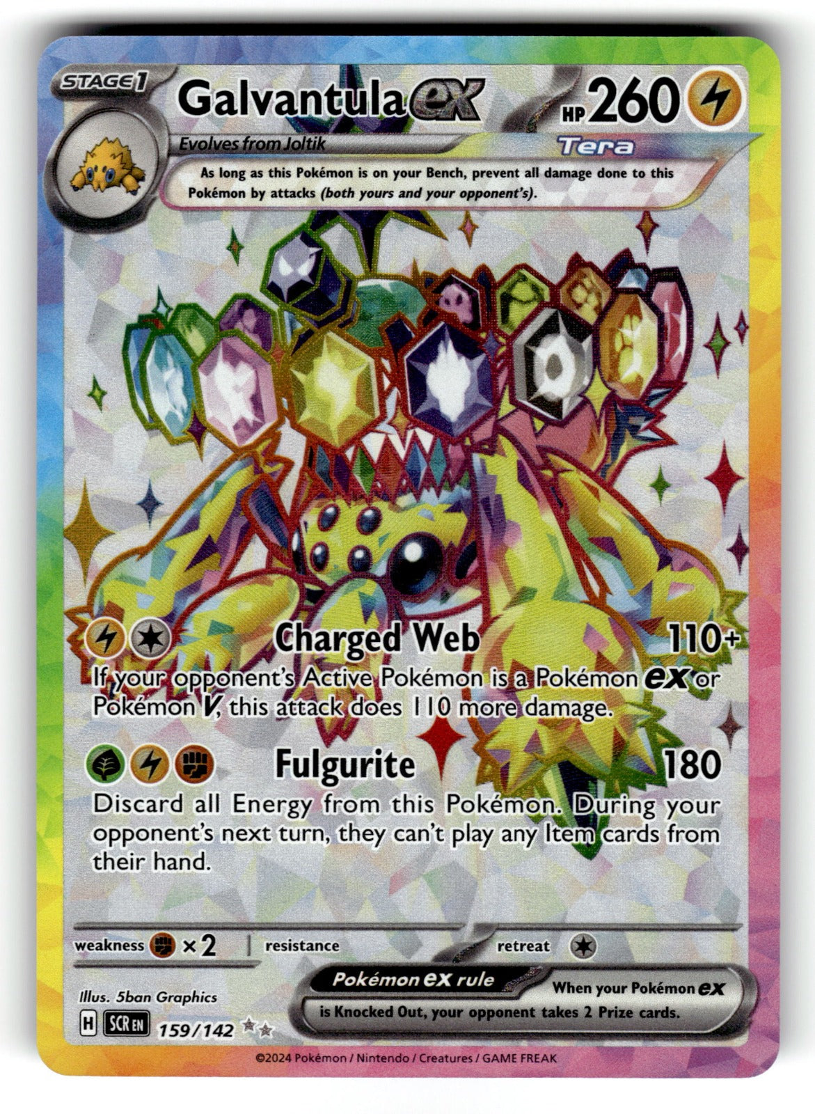 Galvantula ex – 159/142 SCR: SV07: Stellar Crown Ultra Rare HoloMP