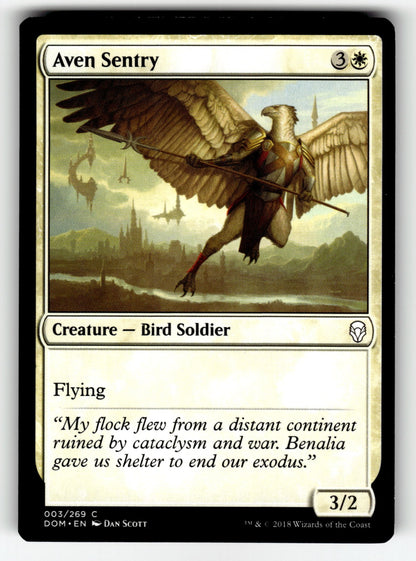 Aven Sentry – 3 DOM: Dominaria C NM