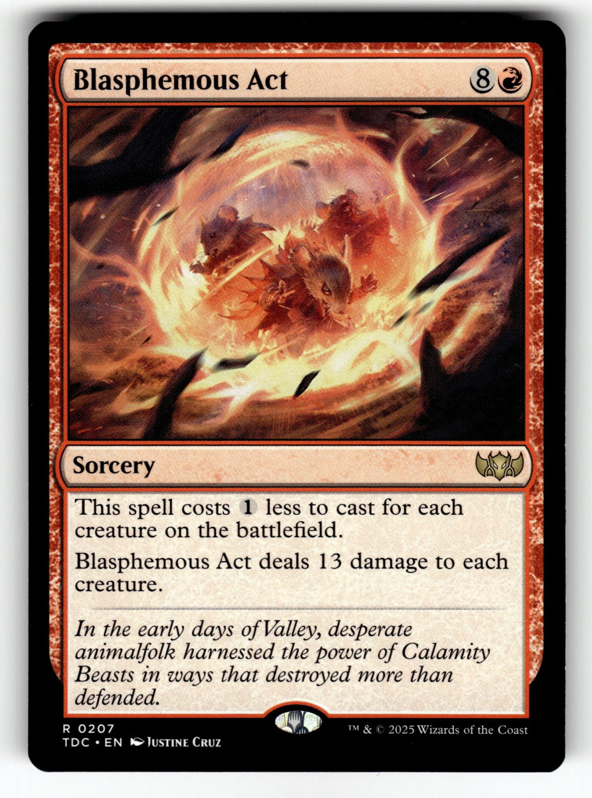 Blasphemous Act – 207 TDC: Commander: Tarkir: Dragonstorm R NM