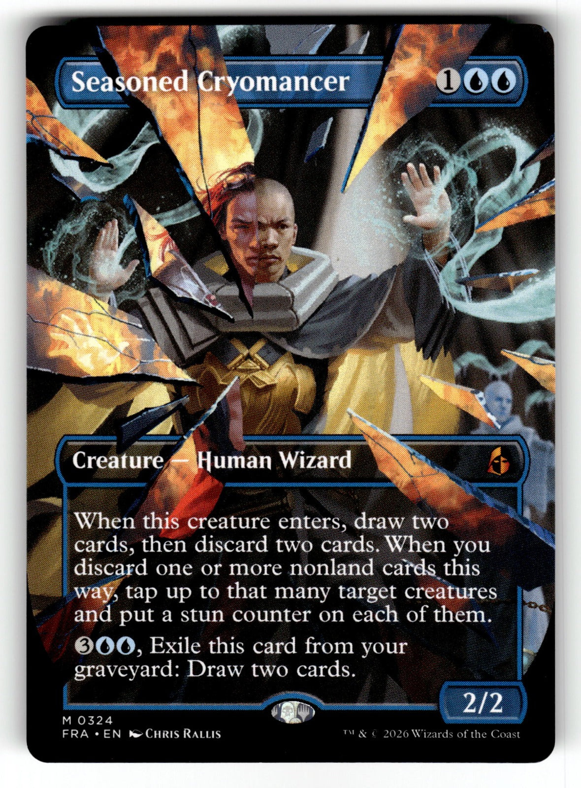 Seasoned Cryomancer (Borderless) – 324 FRA: Reality Fracture M NM