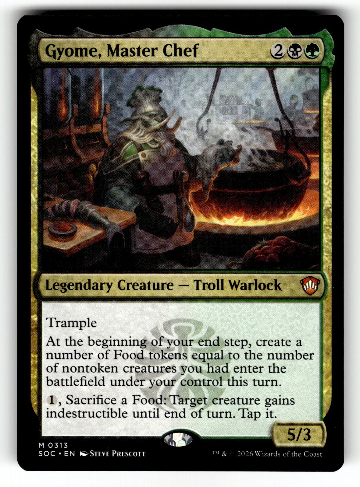 Gyome, Master Chef – 313 SOC: Commander: Secrets of Strixhaven M NM