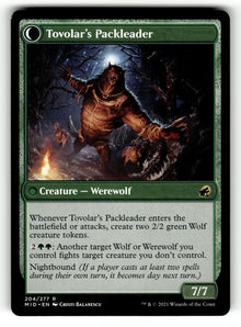 Tovolar's Huntmaster – 204 MID: Innistrad: Midnight Hunt R NM (Back)