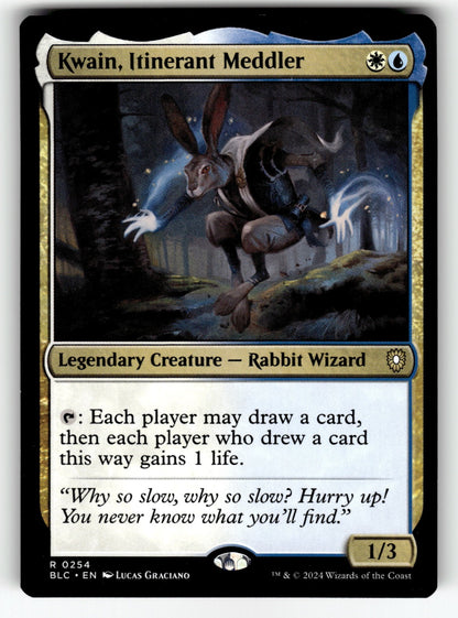 Kwain, Itinerant Meddler – 254 BLC: Commander: Bloomburrow R NM