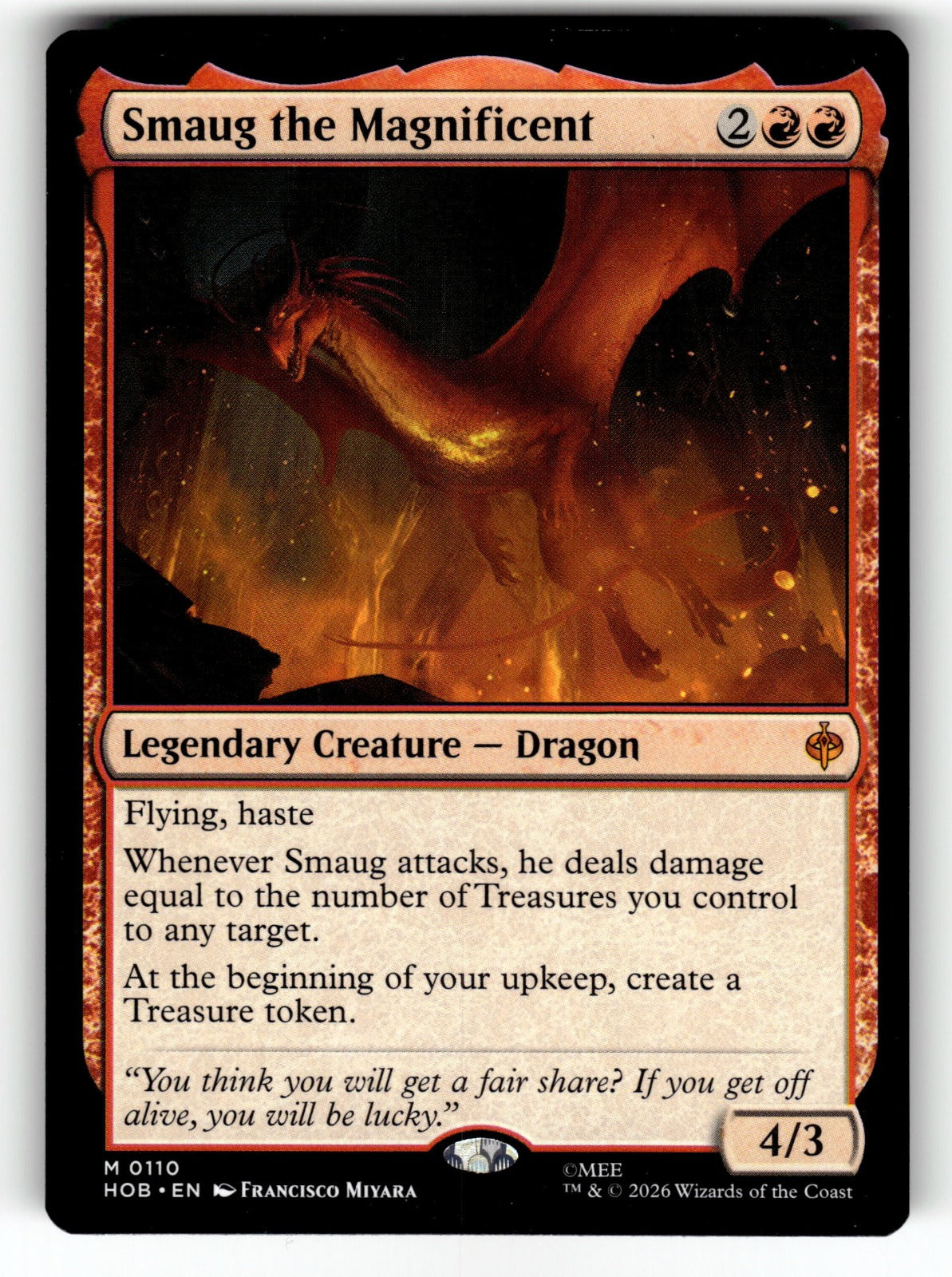 Smaug the Magnificent – 110 HOB: The Hobbit M NM