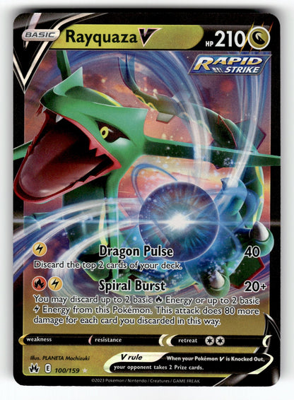 Rayquaza V – 100/159 CRZ: SWSH: Crown Zenith Ultra Rare Holo NM
