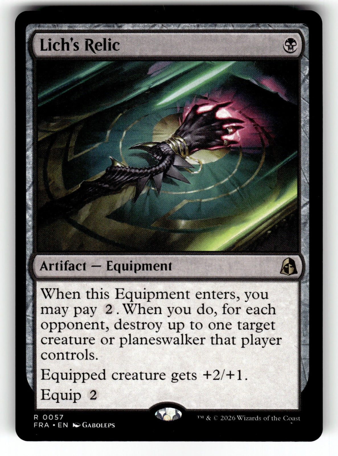 Lich's Relic – 57 FRA: Reality Fracture R NM