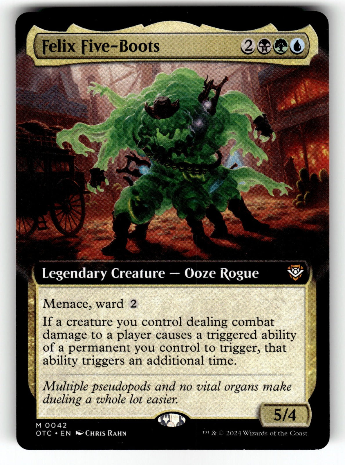 Felix Five-Boots (Extended Art) – 42 OTC: Commander: Outlaws of Thunder Junction M NM