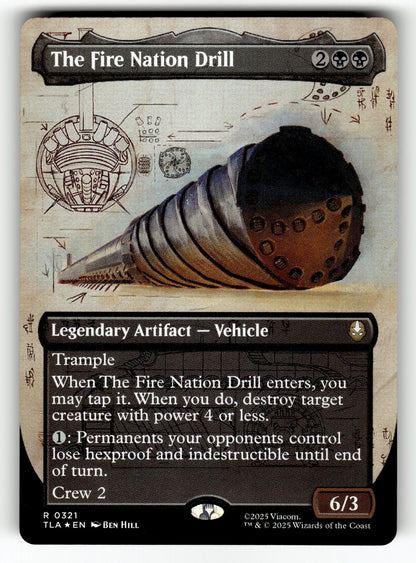 The Fire Nation Drill (Borderless) – 321 TLA: Avatar: The Last Airbender R Foil NM
