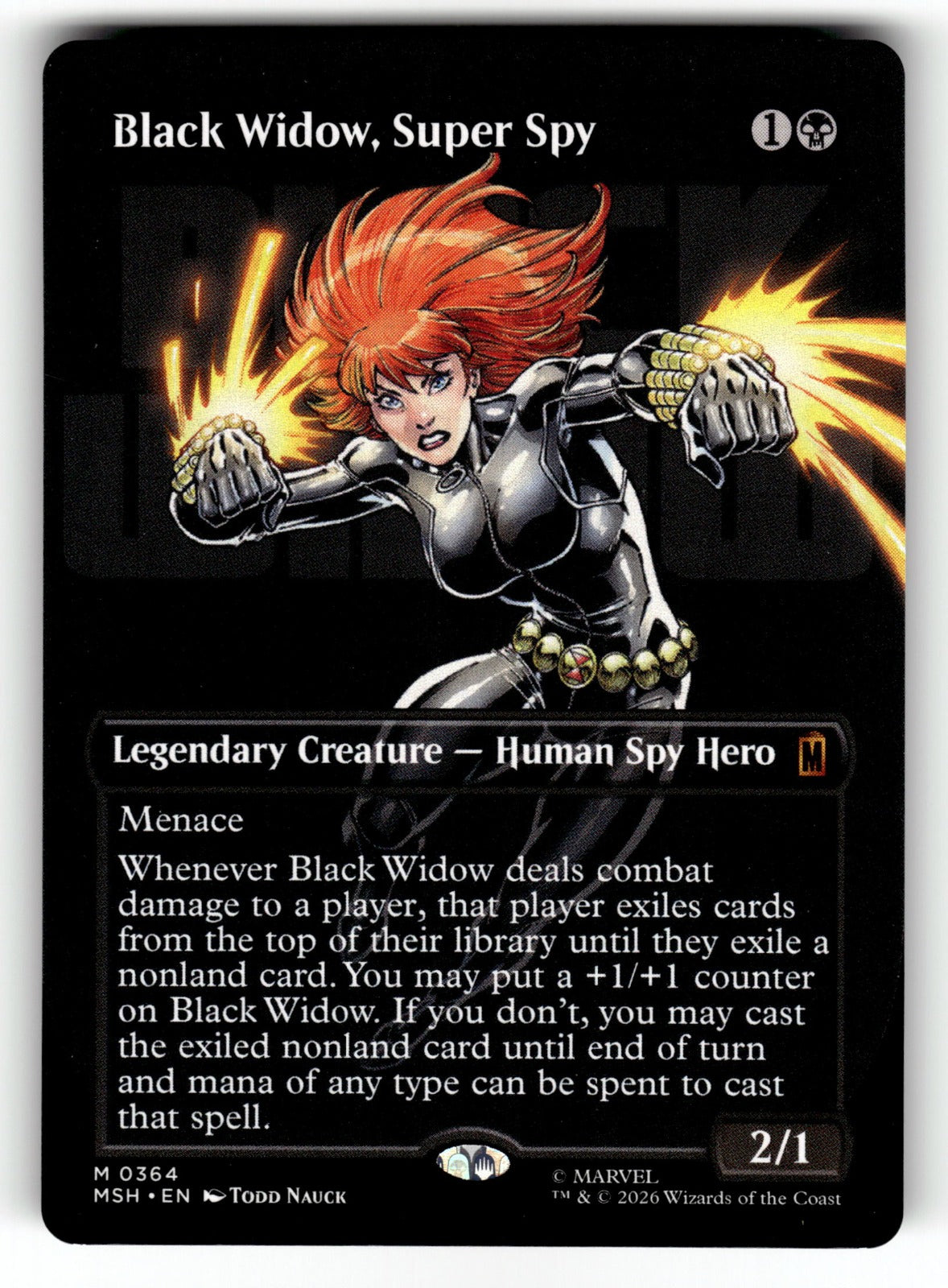 Black Widow, Super Spy (Borderless) – 364 MSH: Marvel Super Heroes M LP