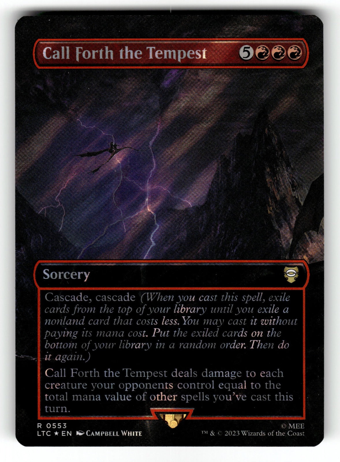 Call Forth the Tempest (Borderless) (Surge Foil) – 553 LTC: Commander: The Lord of the Rings: Tales of Middle-earth R Foil NM