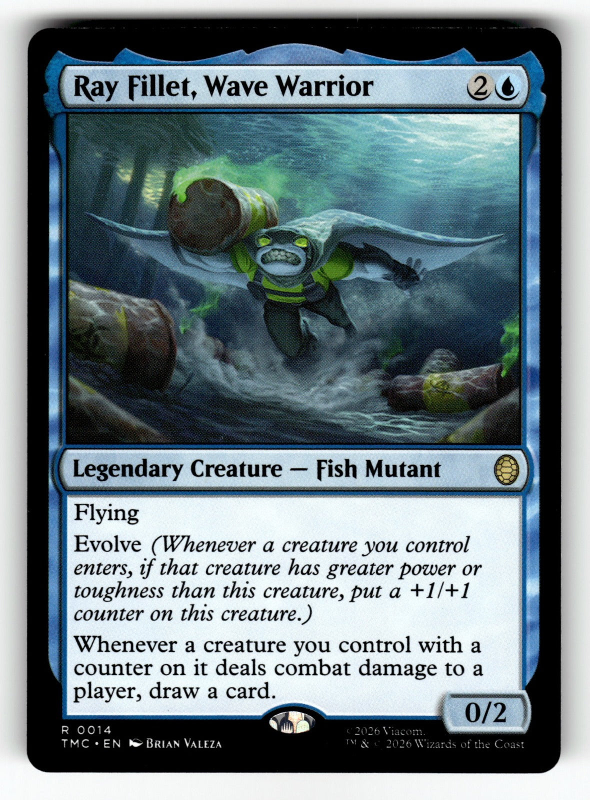 Ray Fillet, Wave Warrior – 14 TMC: Commander: Teenage Mutant Ninja Turtles R NM