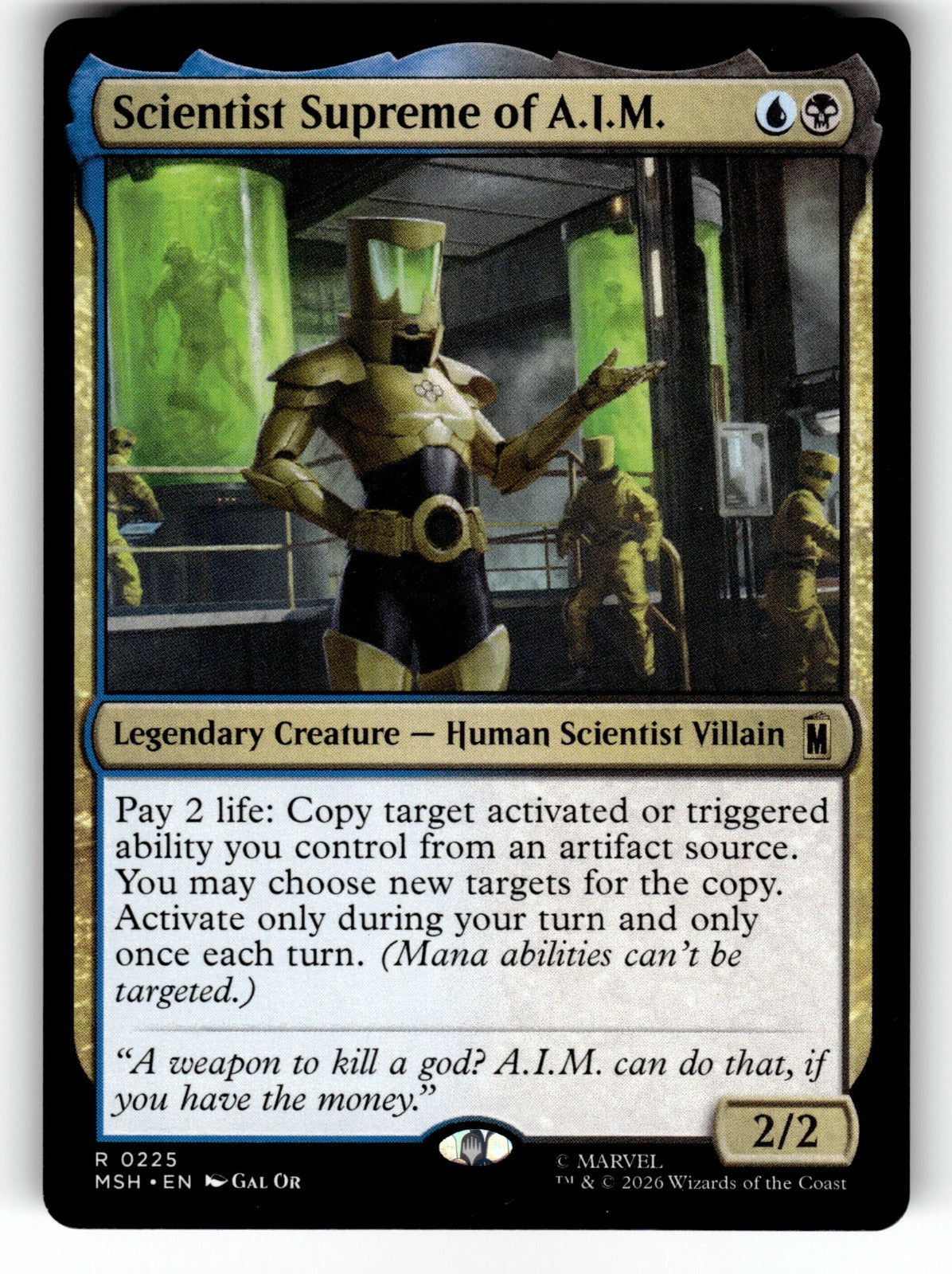Scientist Supreme of A.I.M. – 225 MSH: Marvel Super Heroes R NM