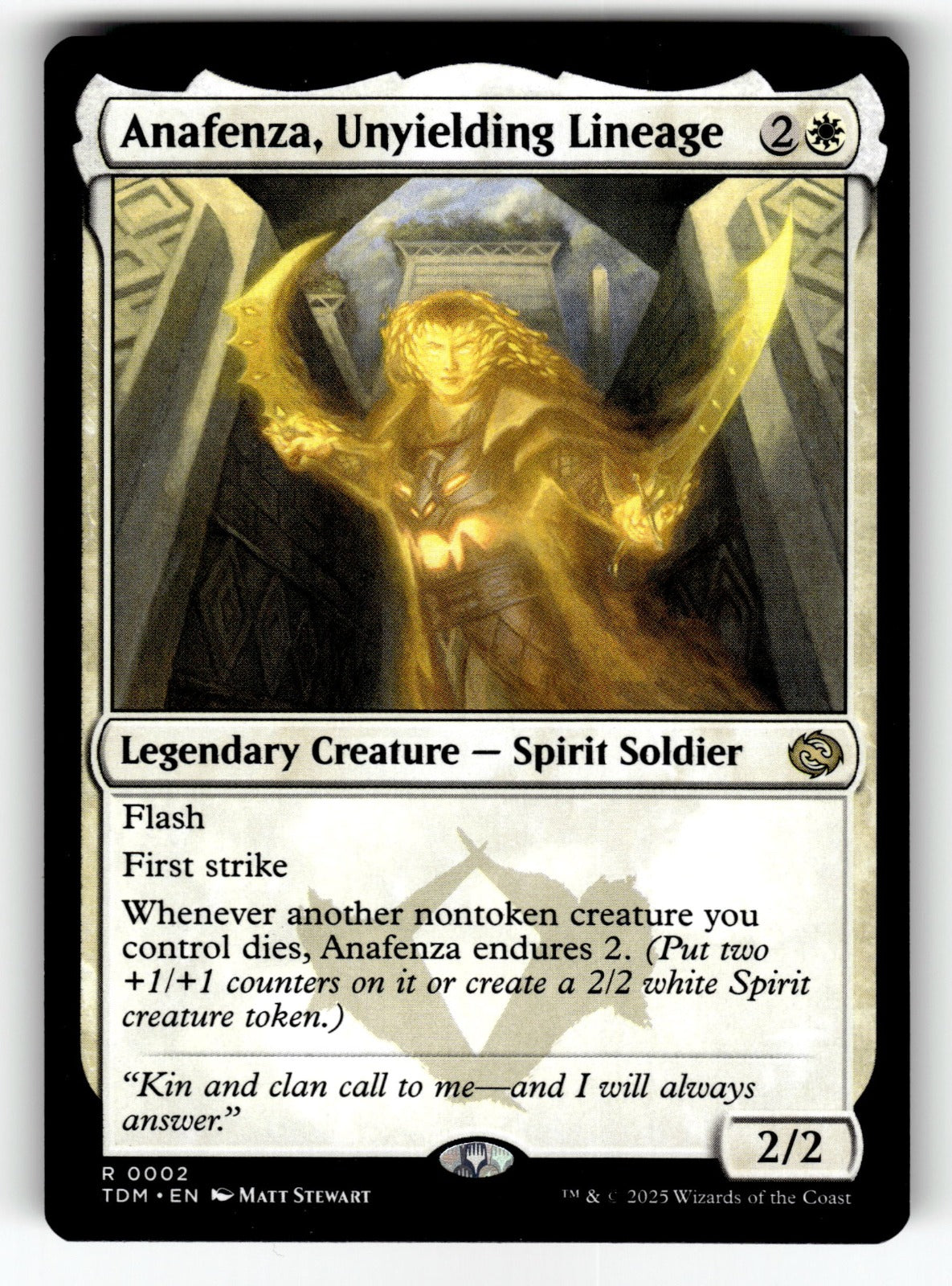 Anafenza, Unyielding Lineage – 2 TDM: Tarkir: Dragonstorm R NM