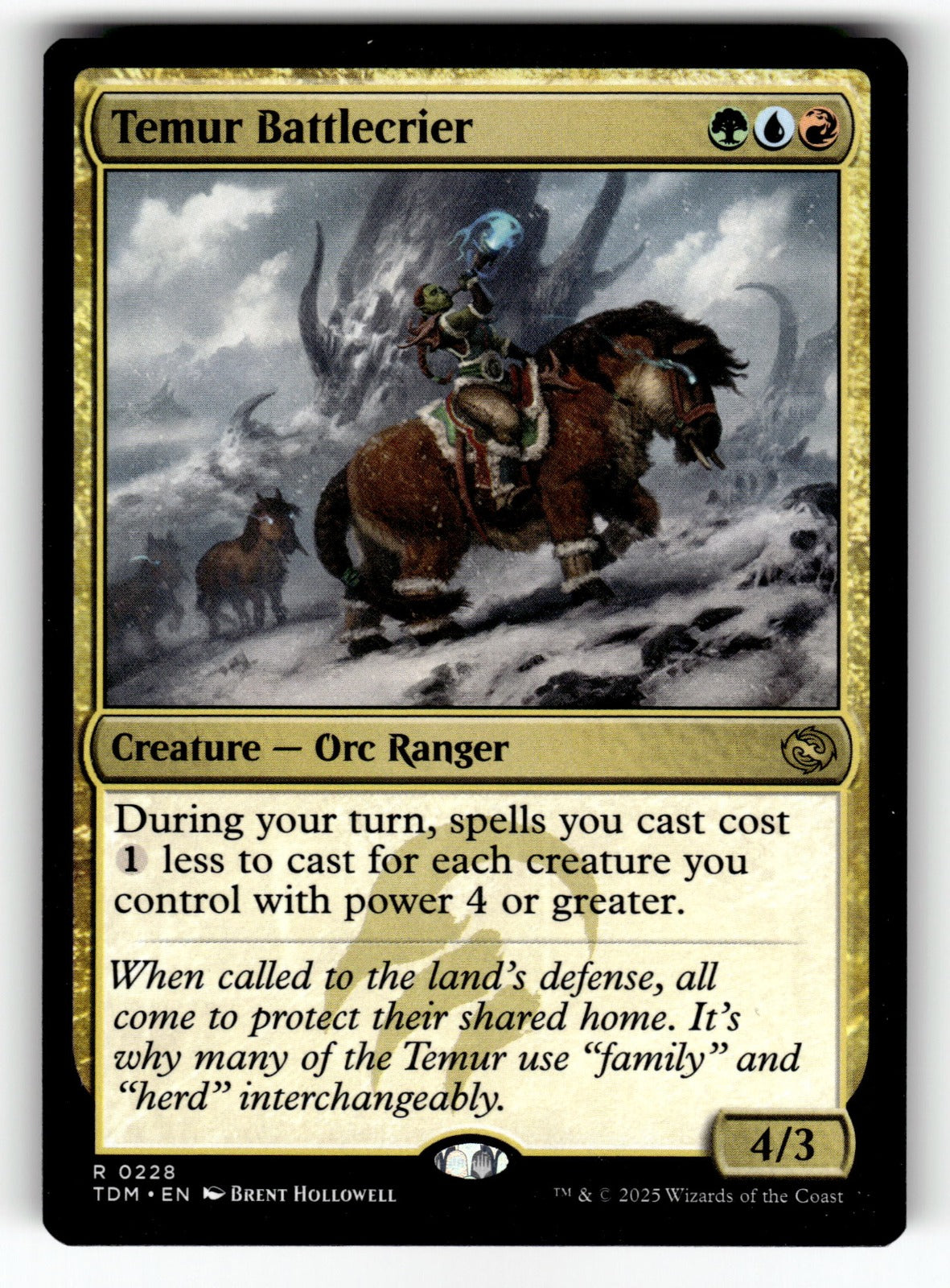 Temur Battlecrier – 228 TDM: Tarkir: Dragonstorm R NM