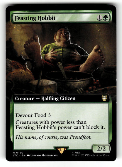 Feasting Hobbit (Extended Art) – 120 LTC: Commander: The Lord of the Rings: Tales of Middle-earth R NM
