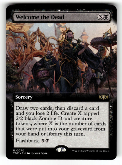 Welcome the Dead (Extended Art) – 70 TDC: Commander: Tarkir: Dragonstorm R NM