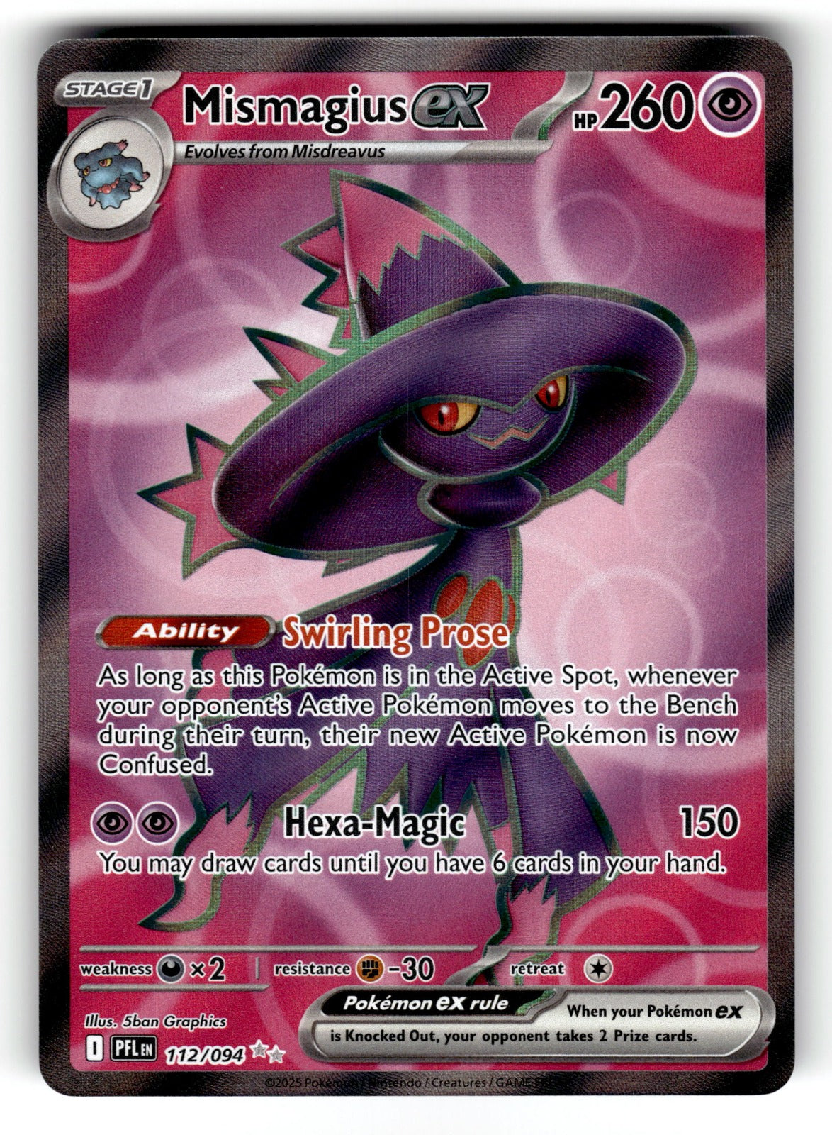 Mismagius ex - – 112/094 PFL: ME02: Phantasmal Flames Ultra Rare HoloMP