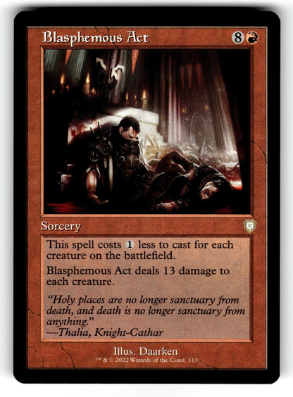 Blasphemous Act (Retro Frame) – 113 BRC: Commander: The Brothers' War R LP