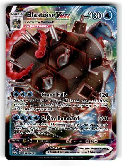 Blastoise VMAX – SWSH103 SWSD: SWSH: Sword & Shield Promo Cards Promo Holo NM