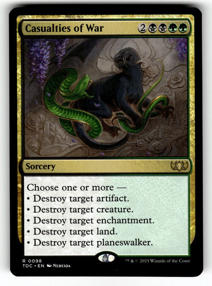 Casualties of War – 98 TDC: Commander: Tarkir: Dragonstorm R NM