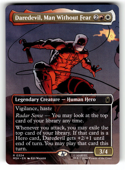 Daredevil, Man Without Fear (Borderless) () – 324 MSH: Marvel Super Heroes R NM