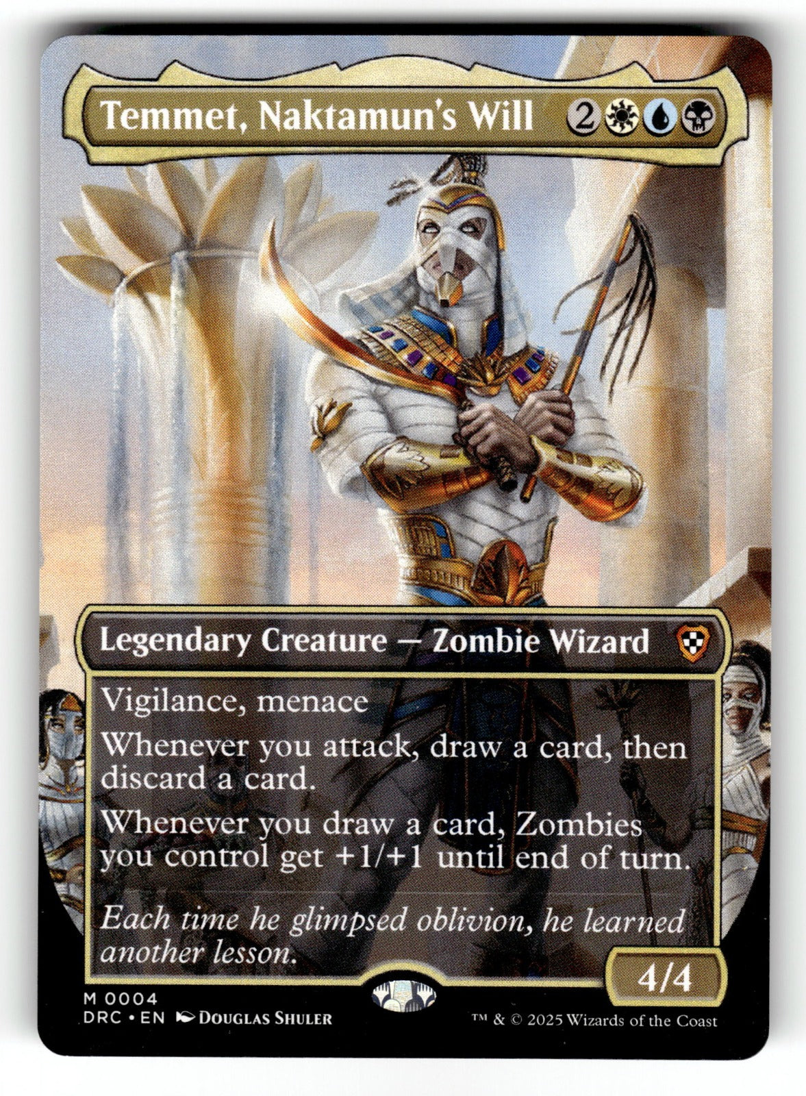 Temmet, Naktamun's Will (Borderless) – 4 DRC: Commander: Aetherdrift M NM
