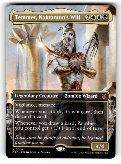 Temmet, Naktamun's Will (Borderless) – 4 DRC: Commander: Aetherdrift M NM