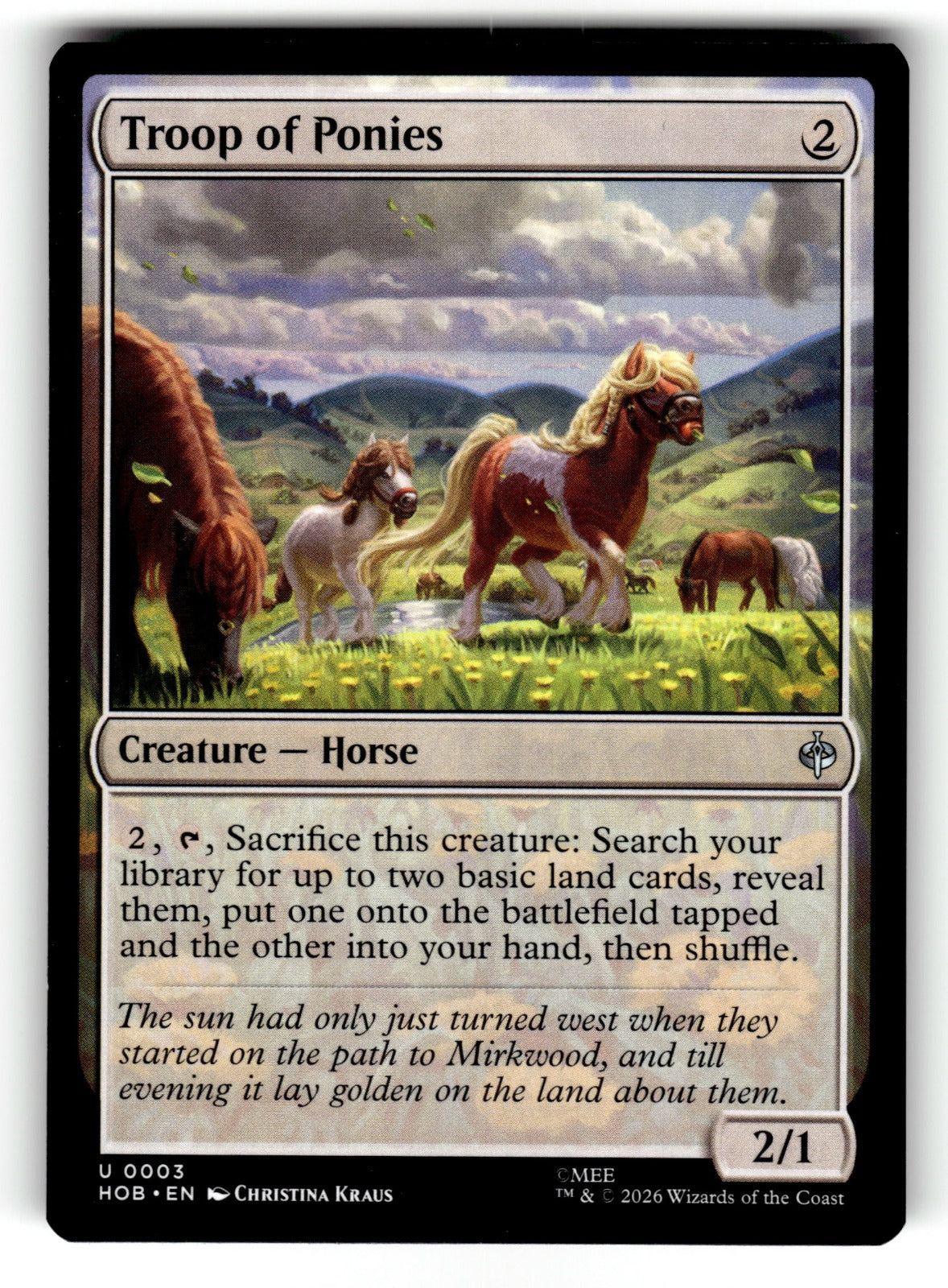 Troop of Ponies – 3 HOB: The Hobbit U NM