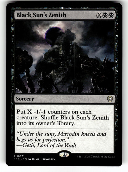 Black Sun's Zenith – 71 ECC: Commander: Lorwyn Eclipsed R NM