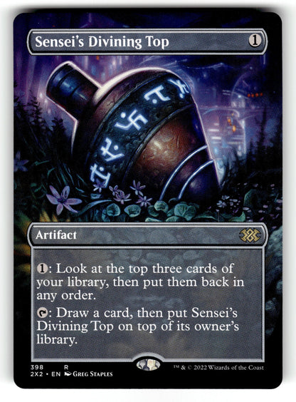 Sensei's Divining Top (Borderless) – 398 2X2: Double Masters 2022 R NM