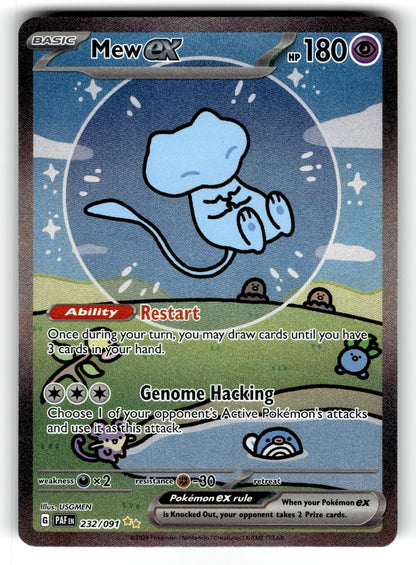 Mew ex – 232/091 PAF: SV: Paldean Fates Special Illustration Rare Holo MP