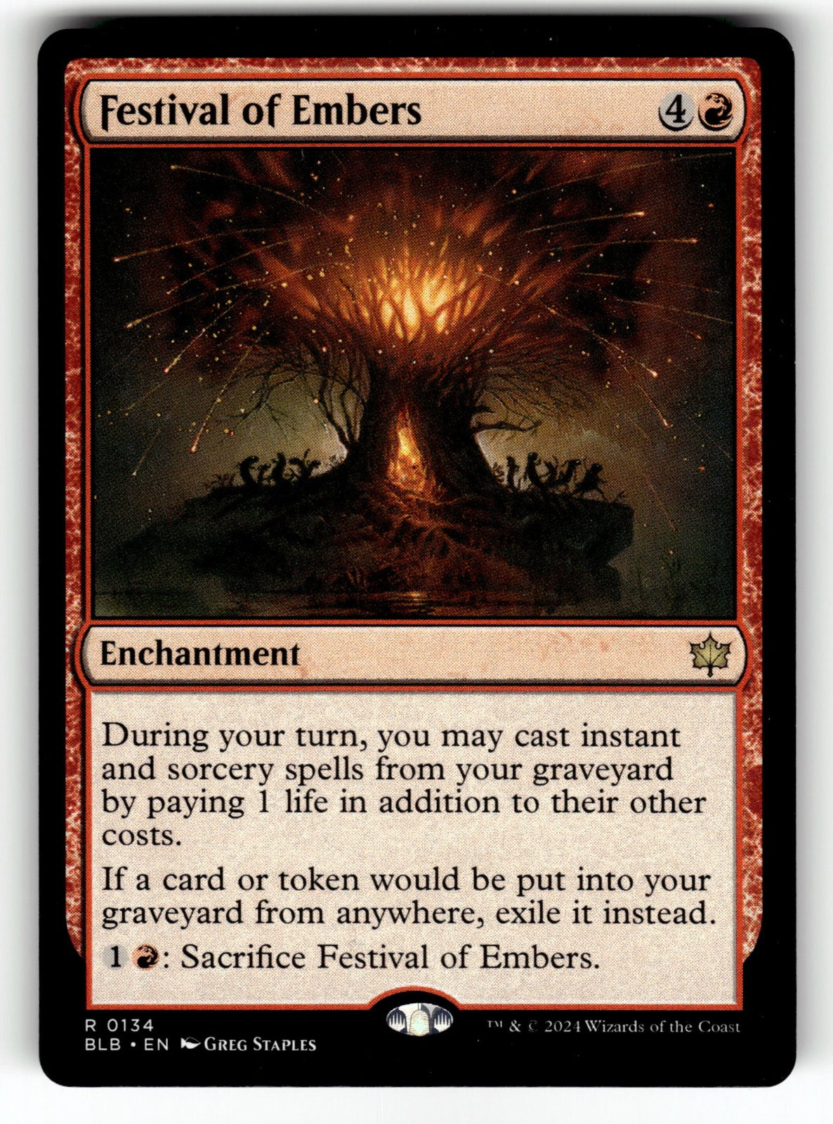 Festival of Embers – 134 BLB: Bloomburrow R NM