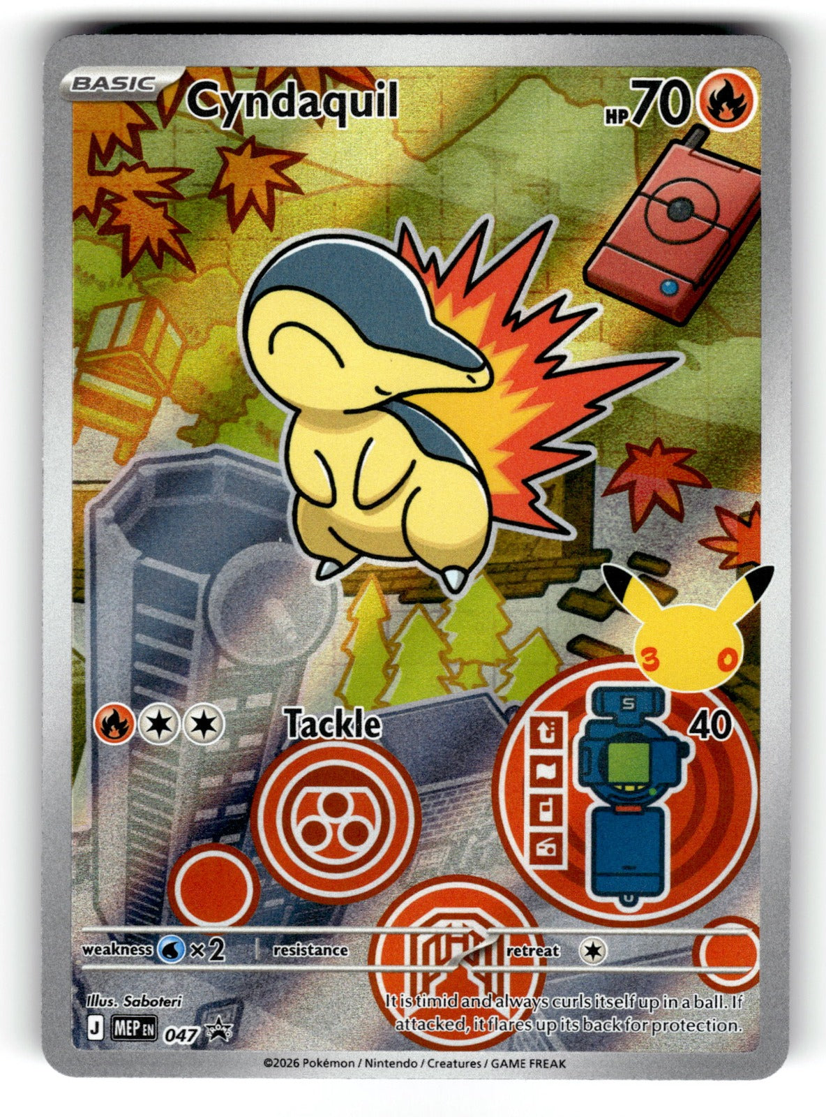 Cyndaquil - – 047 MEP: ME: Mega Evolution Promo Promo Holo NM