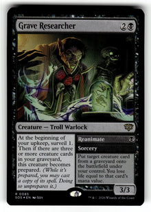 Grave Researcher – 85 SOS: Secrets of Strixhaven R Foil NM