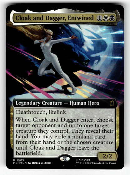 Cloak and Dagger, Entwined (Extended Art) – 419 MSH: Marvel Super Heroes R Foil NM