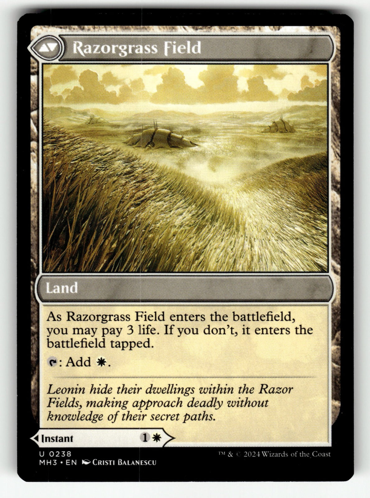 Razorgrass Ambush – 238 MH3: Modern Horizons 3 U LP (Back)