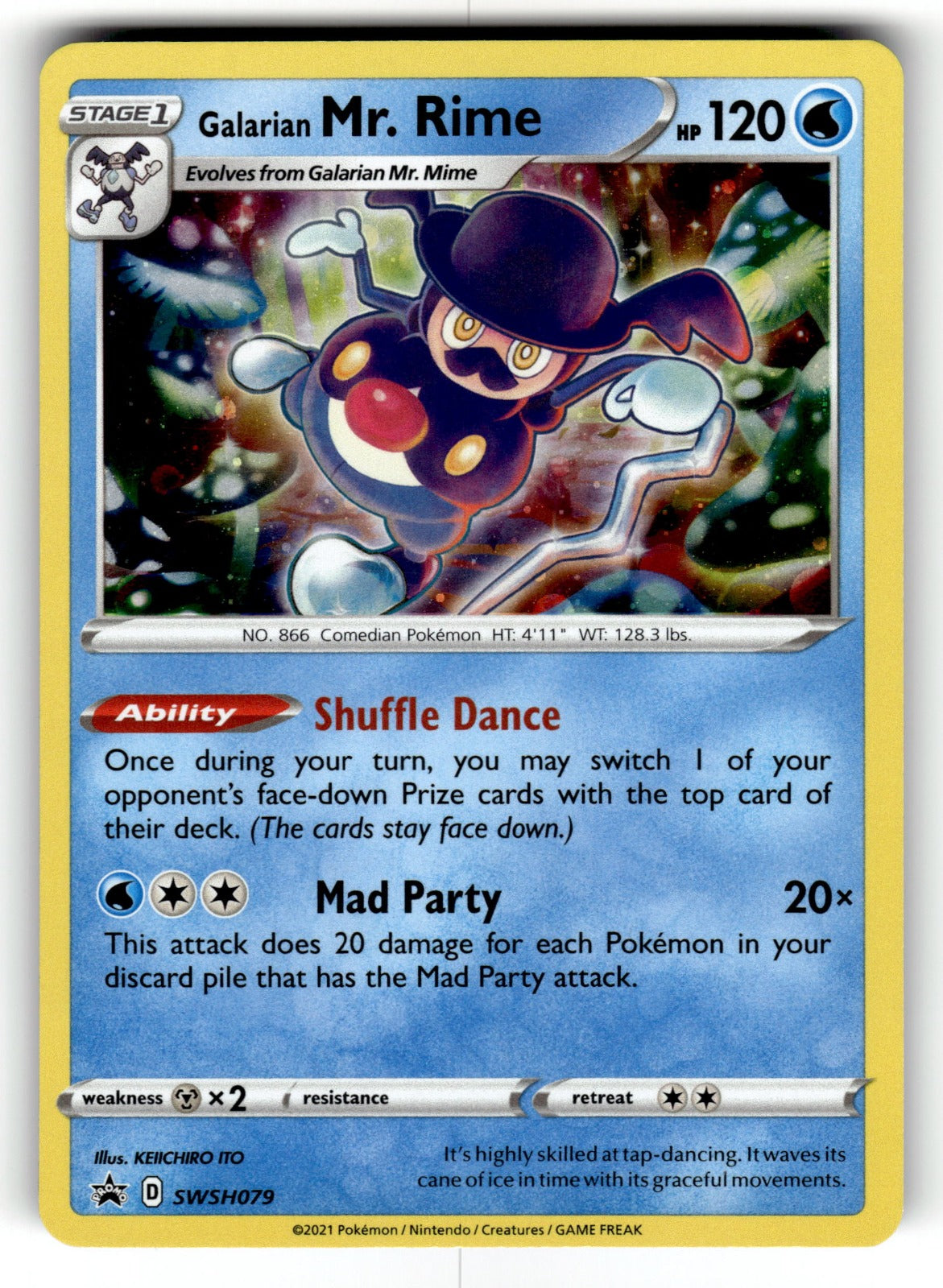 Galarian Mr. Rime - – SWSH079 SWSD: SWSH: Sword & Shield Promo Cards Promo Holo NM