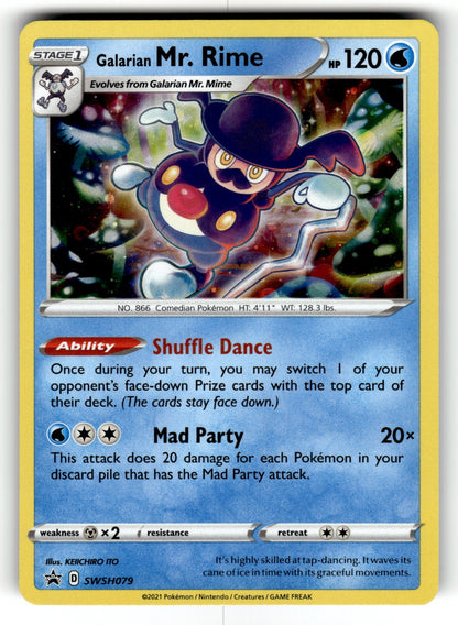 Galarian Mr. Rime - – SWSH079 SWSD: SWSH: Sword & Shield Promo Cards Promo Holo NM