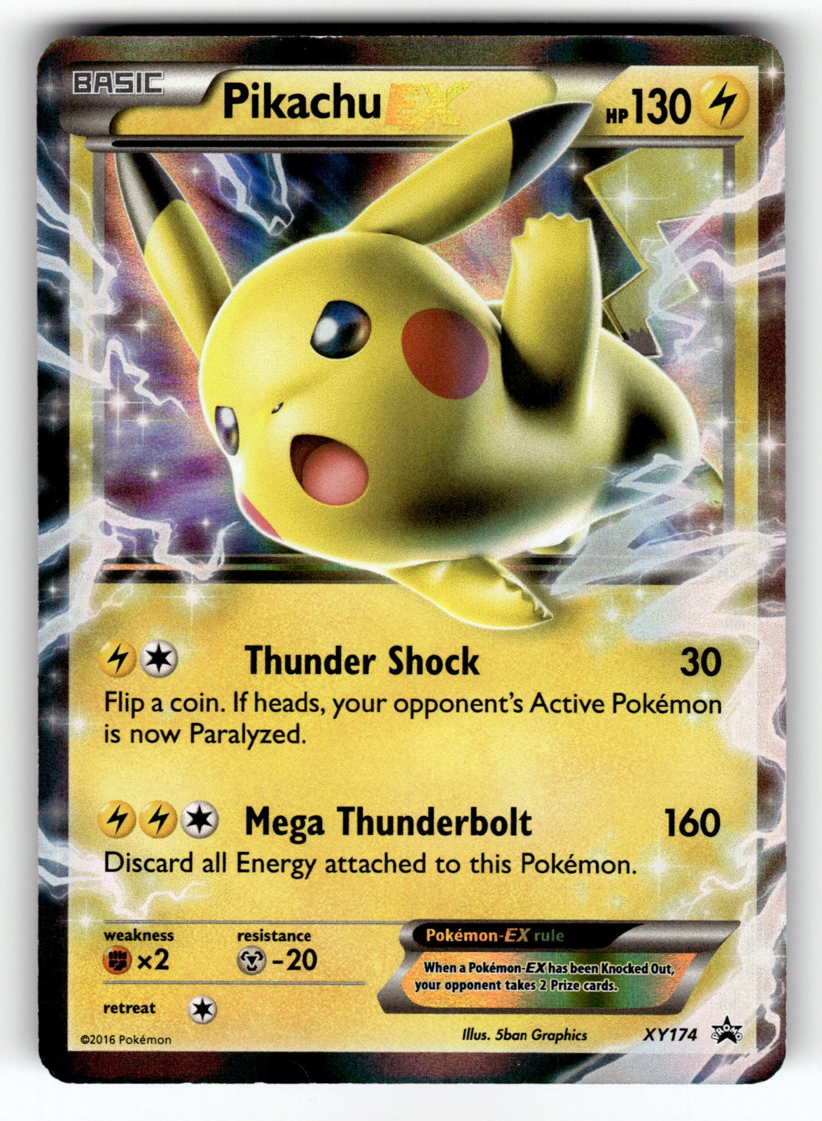 Pikachu EX – XY174 PR: Jumbo Cards Promo HoloLP