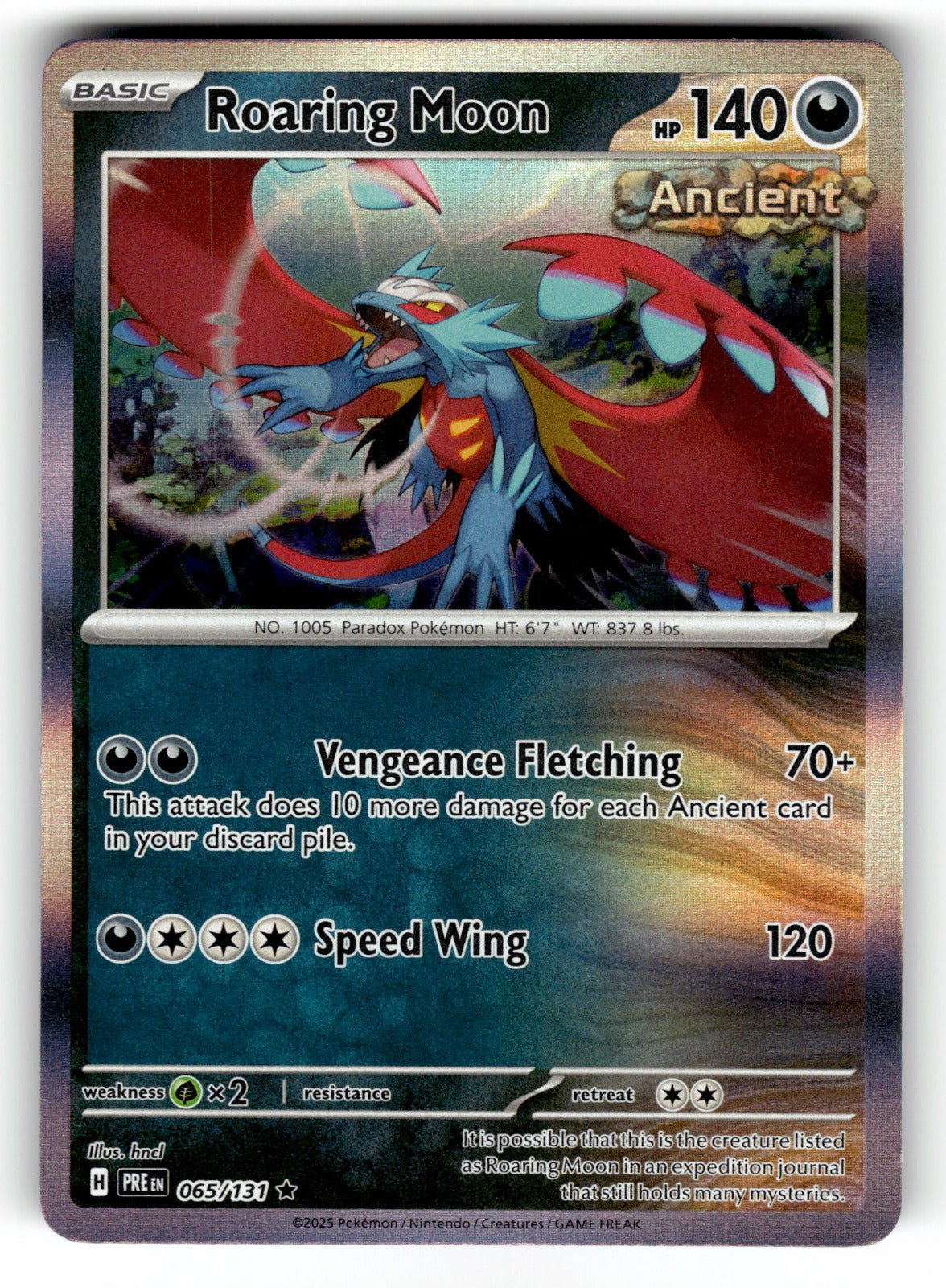 Roaring Moon – 109/162 TEF: SV05: Temporal Forces Rare Holo NM