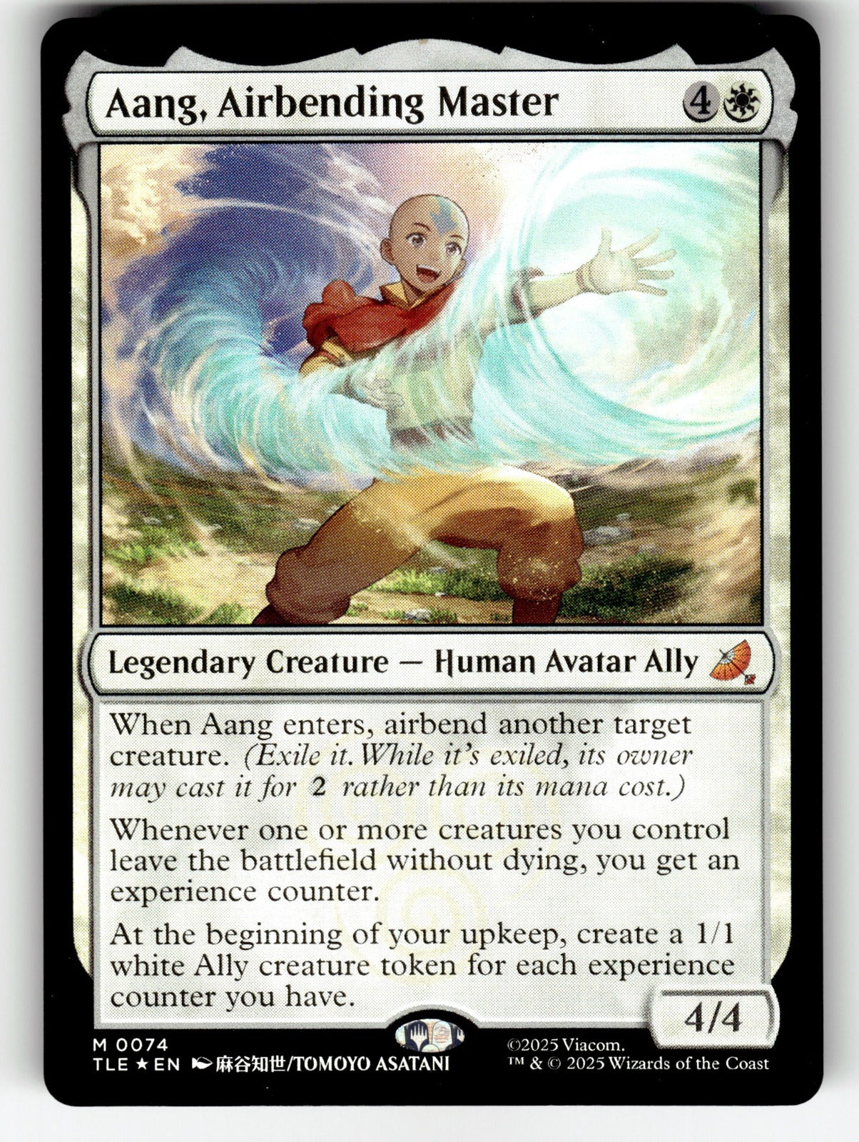 Aang, Airbending Master – 74 TLE: Avatar: The Last Airbender: Eternal-Legal M Foil NM
