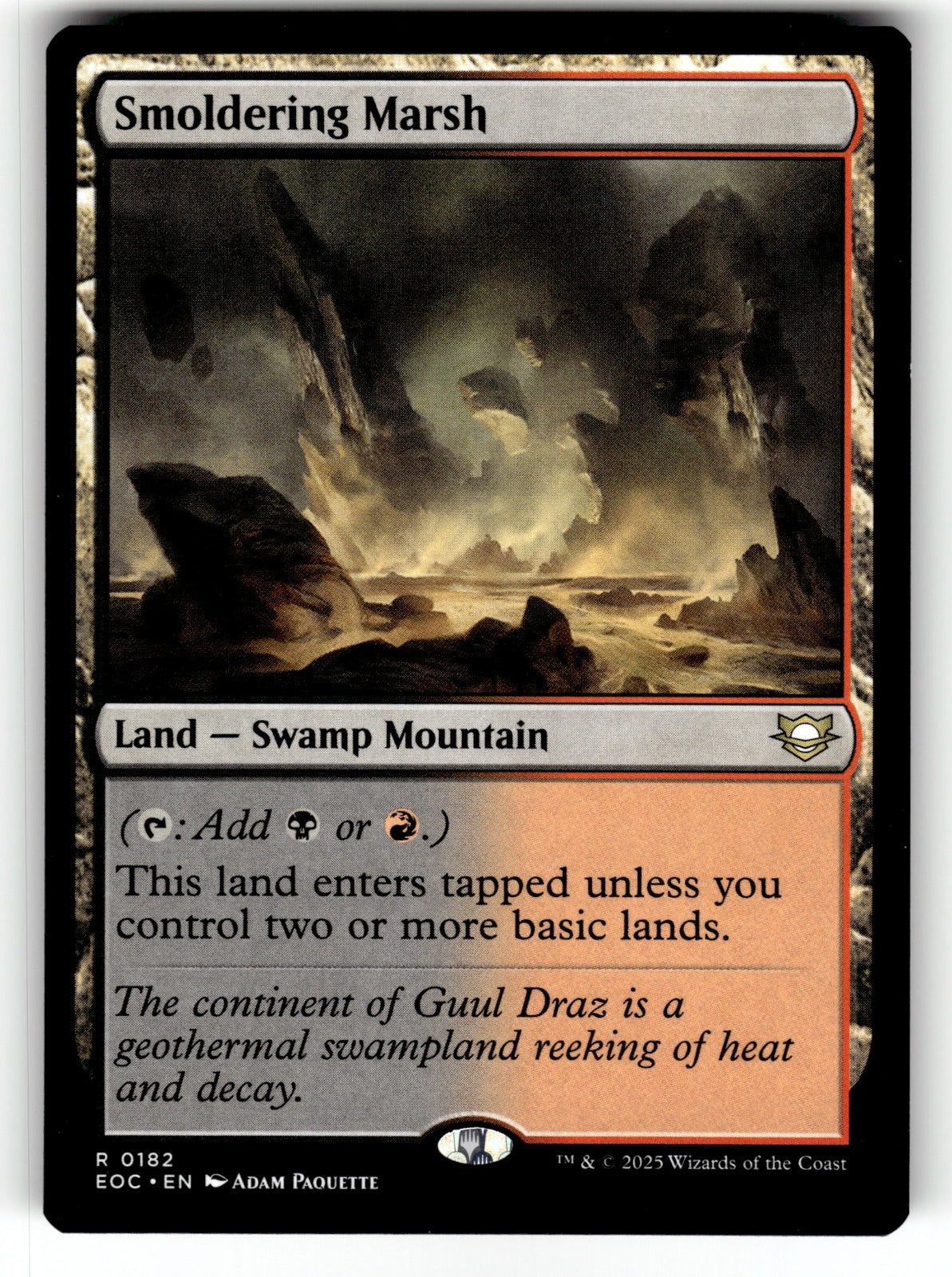 Smoldering Marsh – 182 EOC: Commander: Edge of Eternities R NM