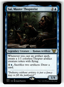 Sai, Master Thopterist – 97 NEC: Commander: Kamigawa: Neon Dynasty R NM