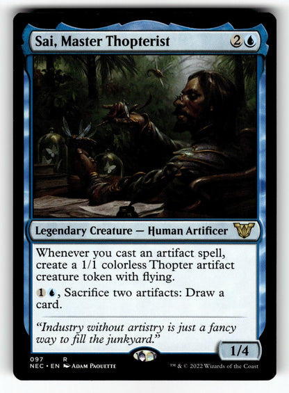 Sai, Master Thopterist – 97 NEC: Commander: Kamigawa: Neon Dynasty R NM