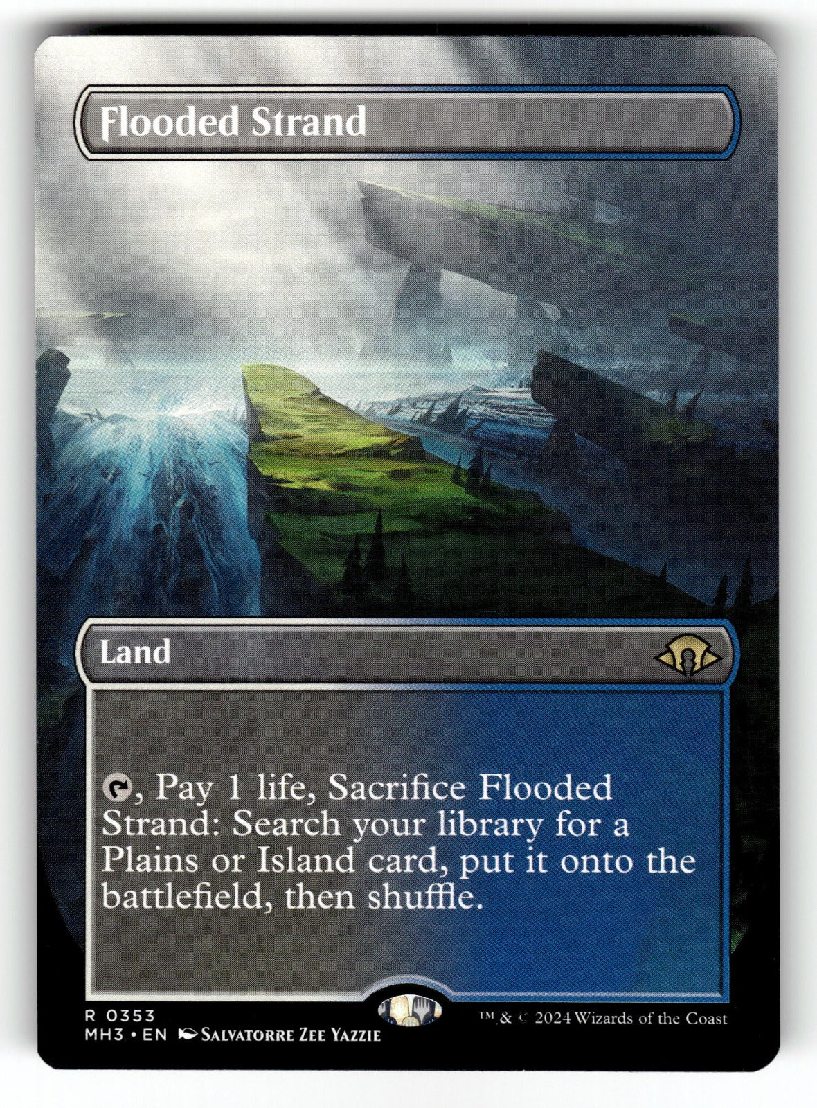 Flooded Strand (Borderless) – 353 MH3: Modern Horizons 3 R NM