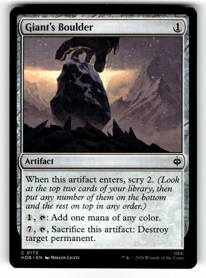 Giant's Boulder – 173 HOB: The Hobbit C NM