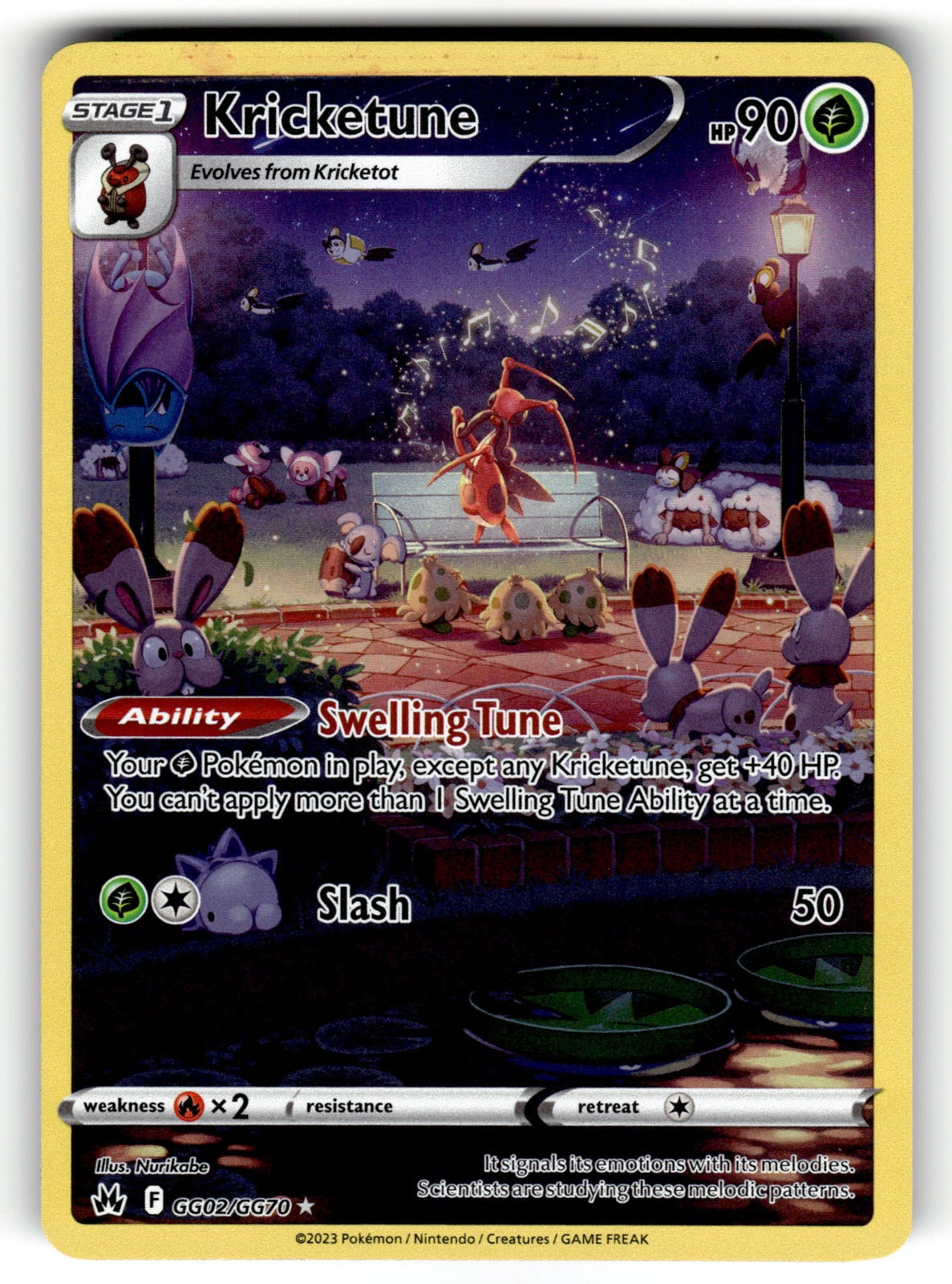 Kricketune - GG02/GG70 CRZ:GG: SWSH: Crown Zenith: Galarian Gallery Ultra Rare Holo NM