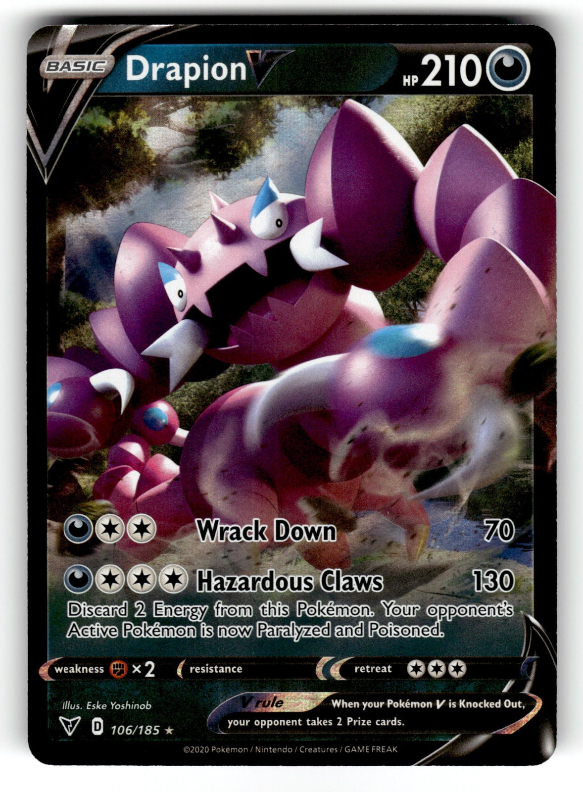 Drapion V – 106/185 SWSH04: SWSH04: Vivid Voltage Ultra Rare Holo NM