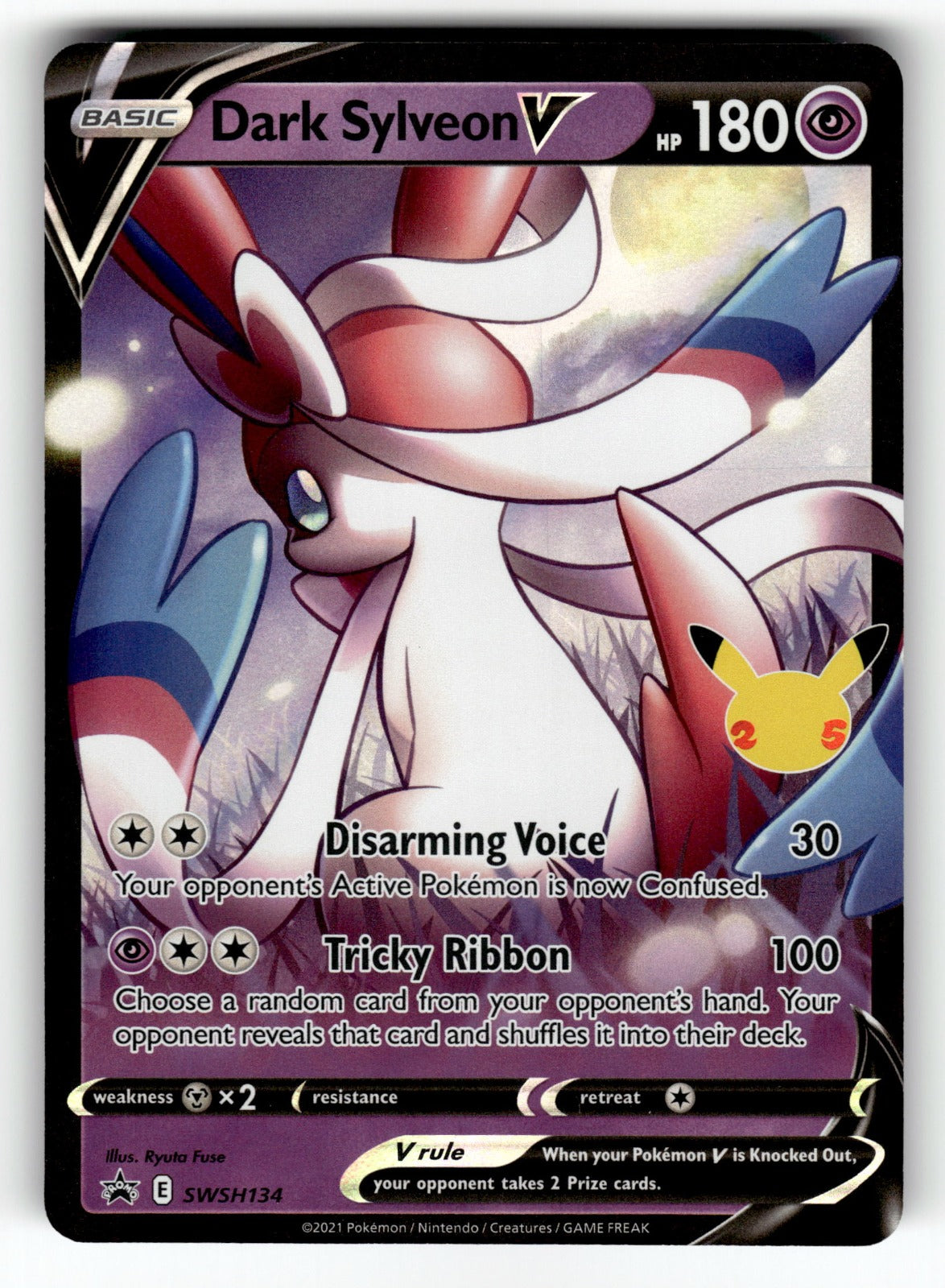 Dark Sylveon V – SWSH134 SWSD: SWSH: Sword & Shield Promo Cards Promo Holo NM