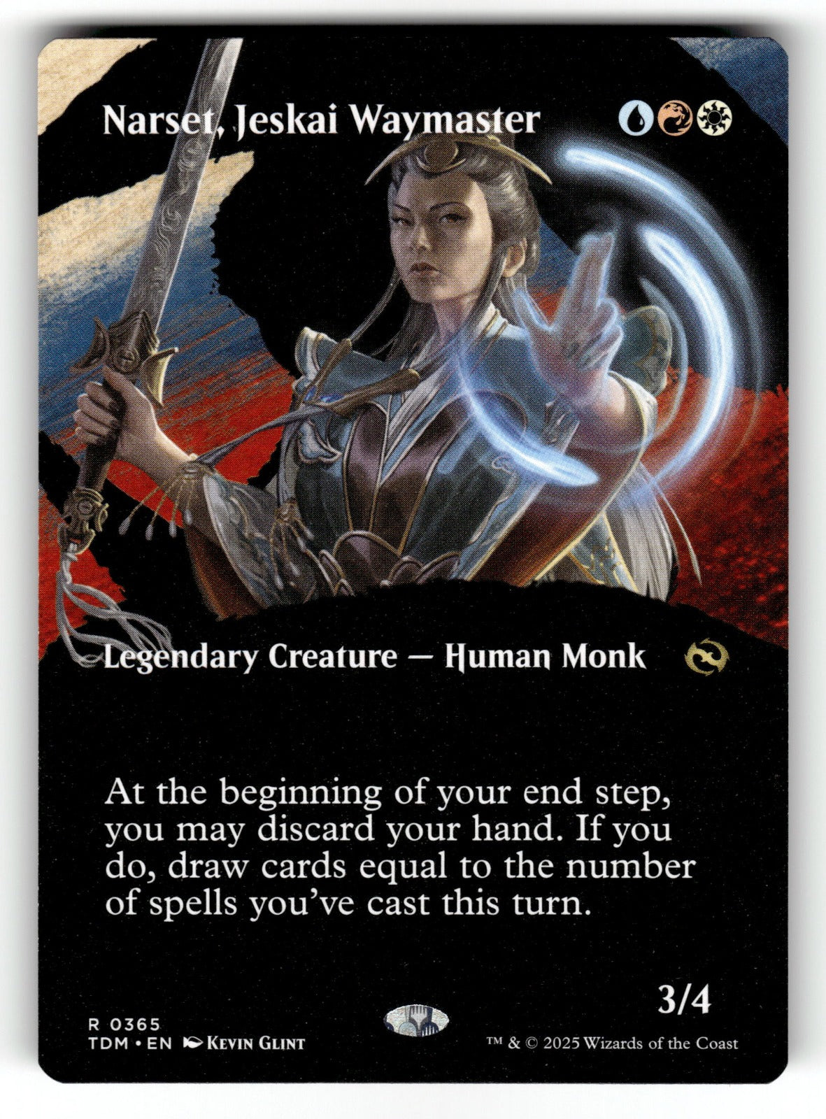 Narset, Jeskai Waymaster (Borderless) – 365 TDM: Tarkir: Dragonstorm R NM